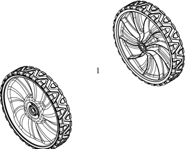 Rear Wheels Diagram and Parts List for SC300HW (12ABB2M5709)(2017) Cub Cadet Lawn Mower